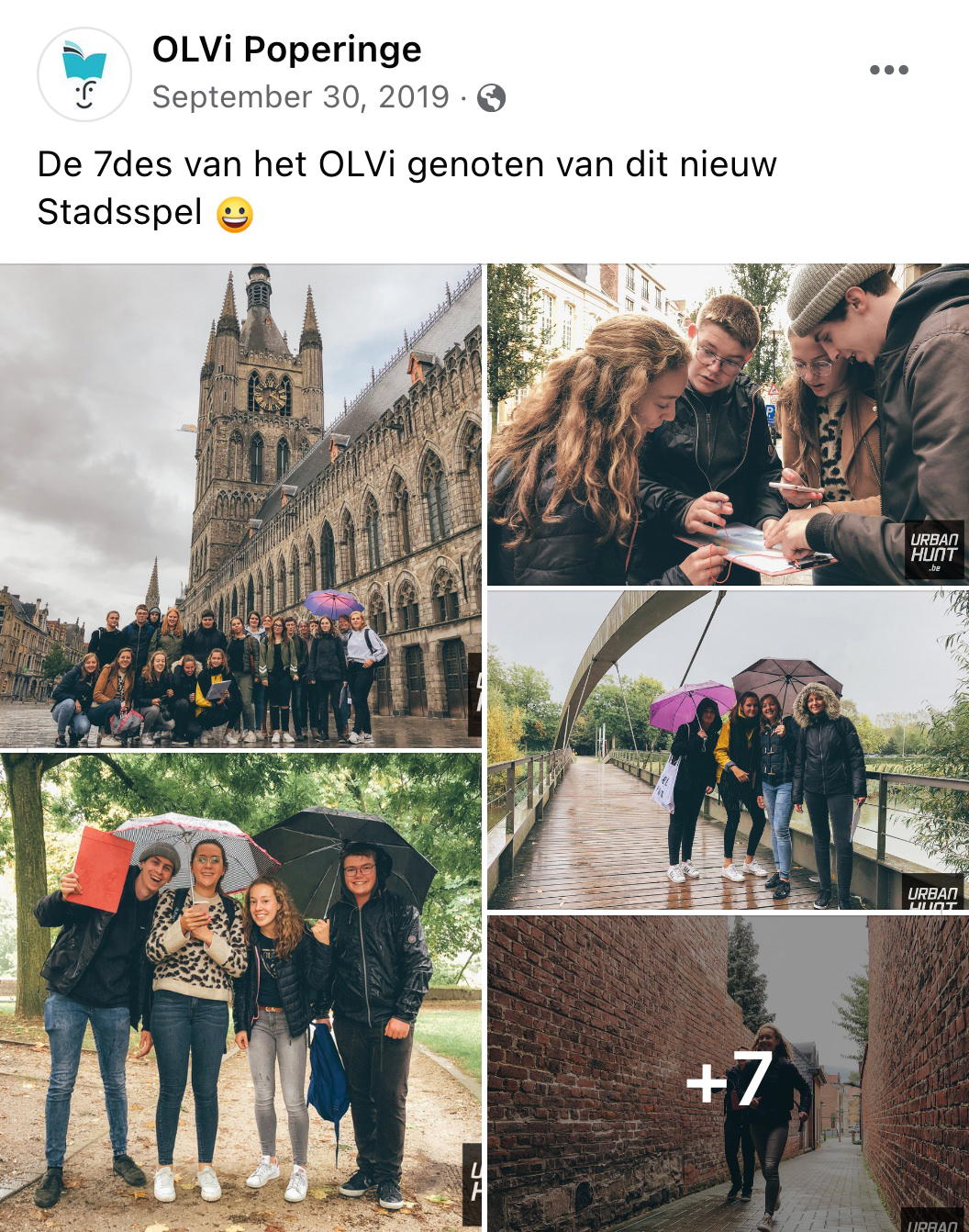 Een reactie over het stadsspel Urban Hunt van OLVi Poperinge: De 7des van het OLVi genoten van dit nieuw Stadsspel 😀