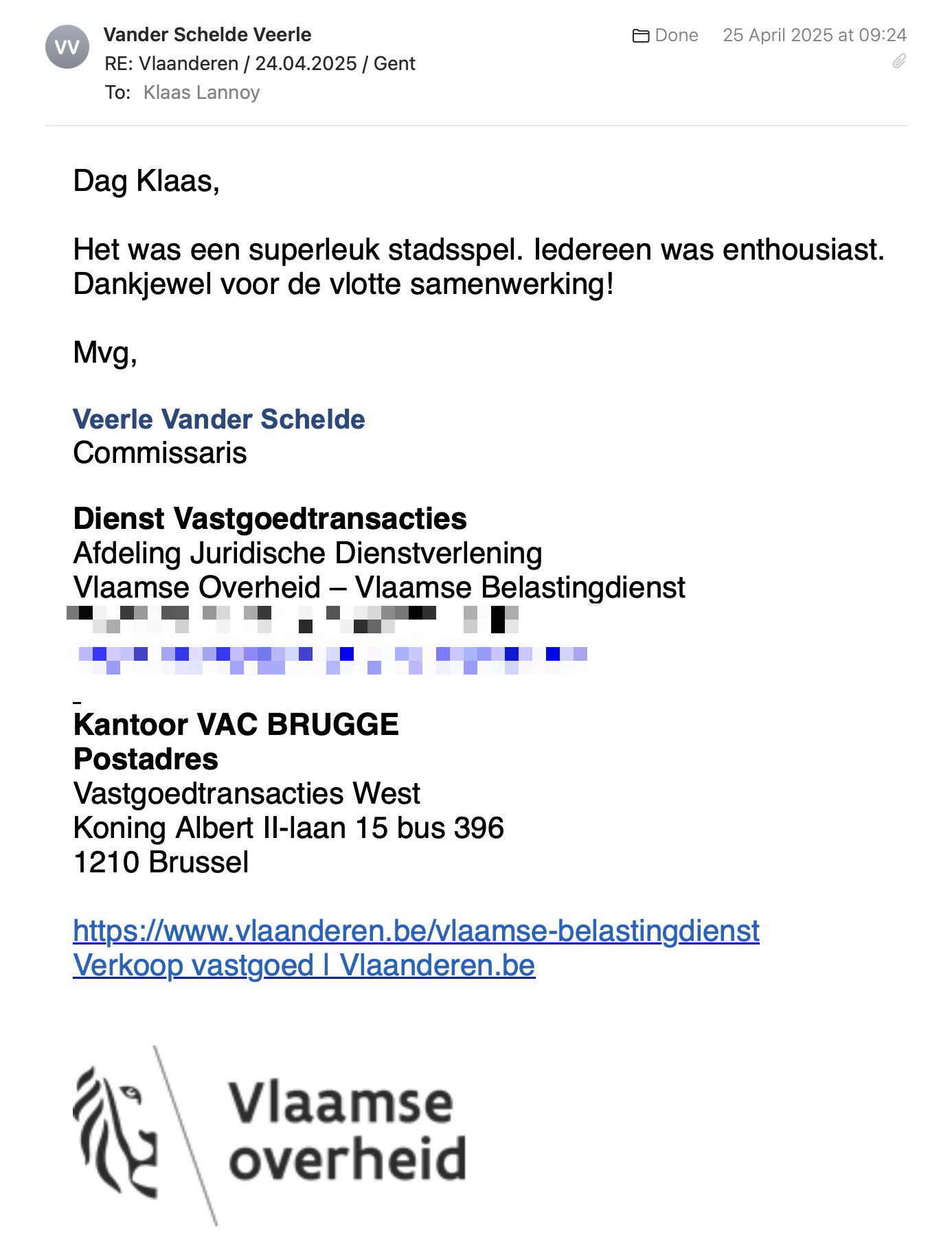 Een reactie over het stadsspel Urban Hunt van Veerle Vander Schelde: Het was een superleuk stadsspel. Iedereen was enthousiast.
Dankjewel voor de vlotte samenwerking!