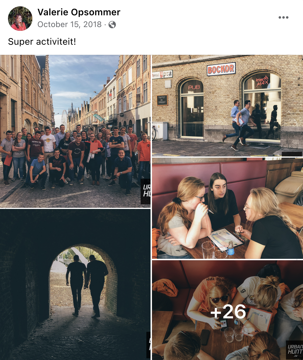 Een reactie over het stadsspel Urban Hunt van Valerie Opsommer: Super activiteit!