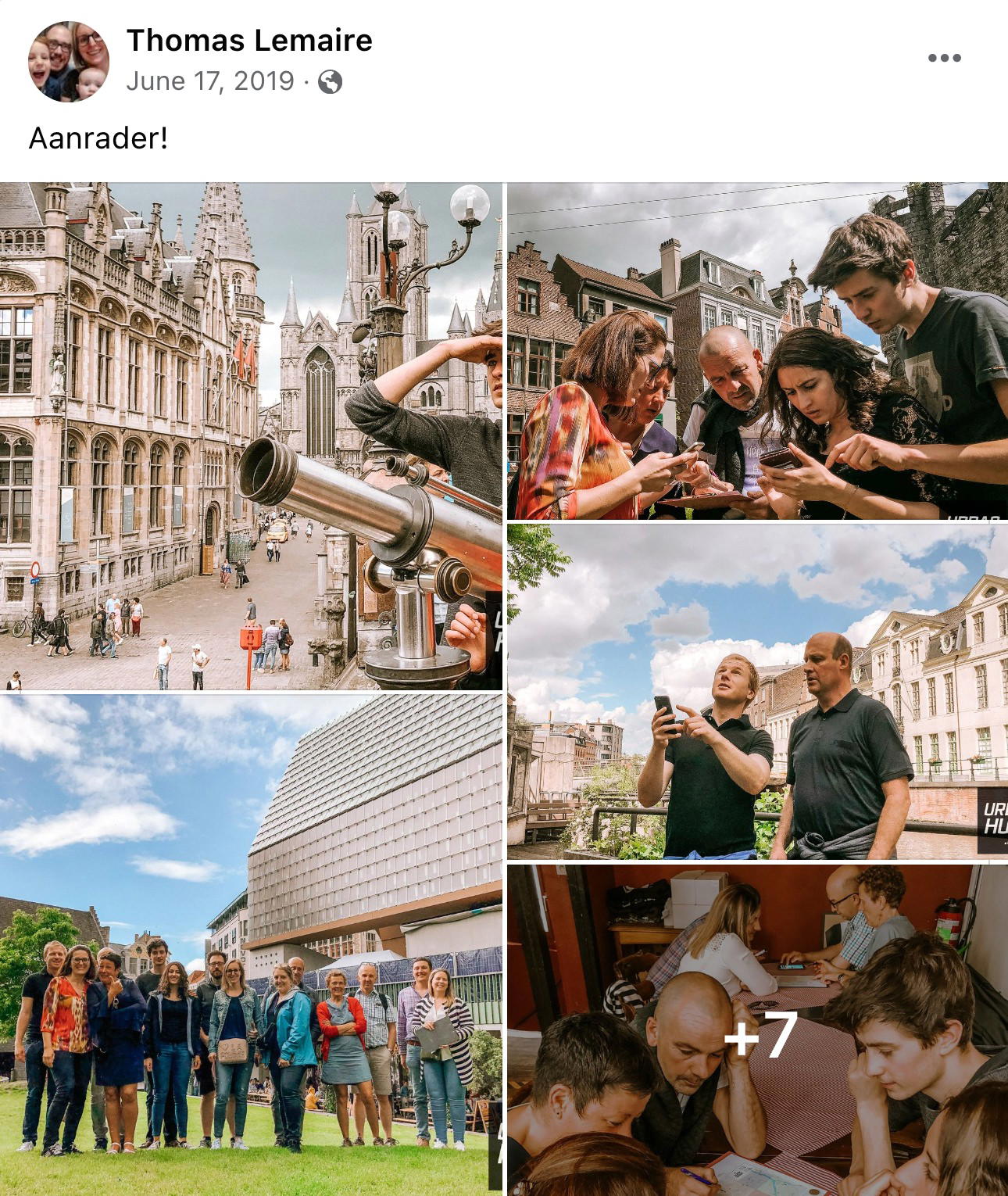 Een reactie over het stadsspel Urban Hunt van Thomas Lemaire: Aanrader!